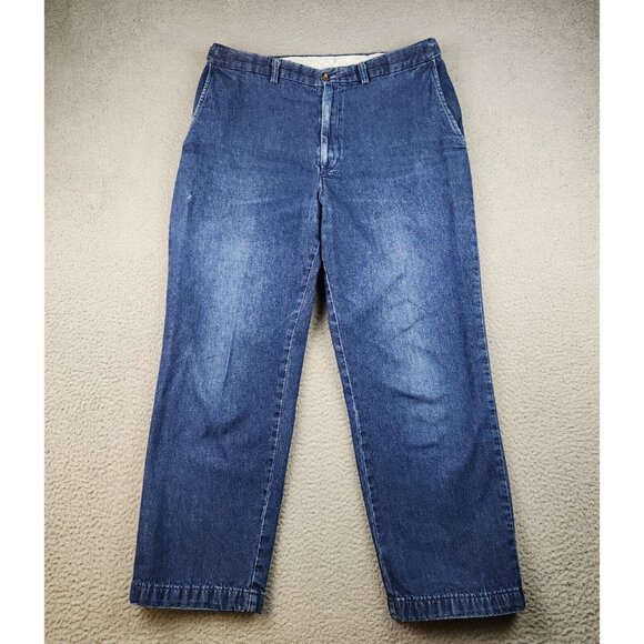 Haggar Pants Mens 34x29 Blue Denim Comfort Waist Classic Fit Jeans 100% Cotton - Picture 1 of 8